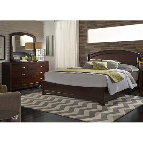 Liberty Furniture Avalon 3 Piece King Panel Bedroom Set in Truffle - Walmart.com