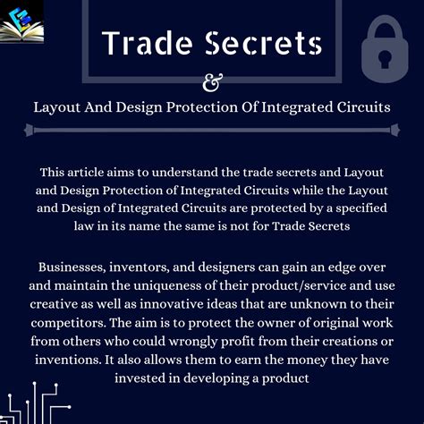 Trade Secret And Layout And Design Protection Of Integrated Circuits ...