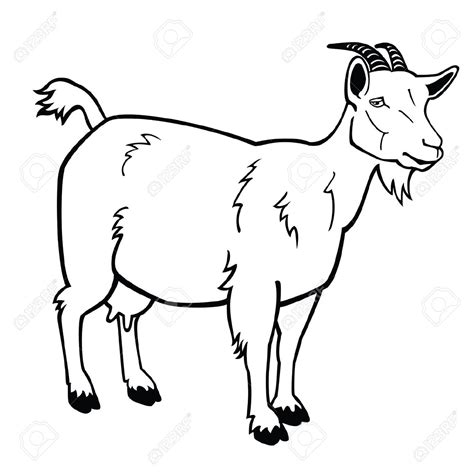 Goat Clipart Black And White | Free download on ClipArtMag