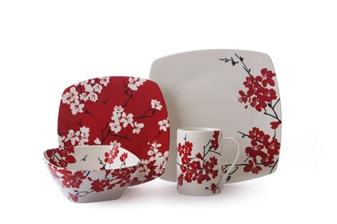 Image result for 222 fifth dinnerware red | Square dinnerware set, Red dinnerware, Red ...