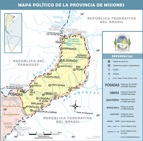 Political map of the Province of Misiones | Gifex