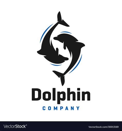 Dolphin logo design Royalty Free Vector Image - VectorStock