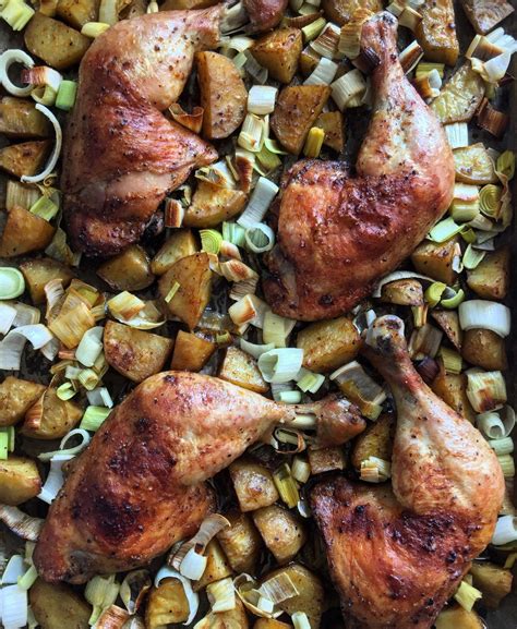 Harissa Chicken, Leeks and Potatoes Juicy Chicken, Crispy Chicken, Gluten Free Travel Food ...