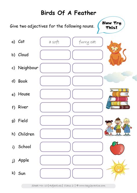 English Activity Worksheets For Grade 2