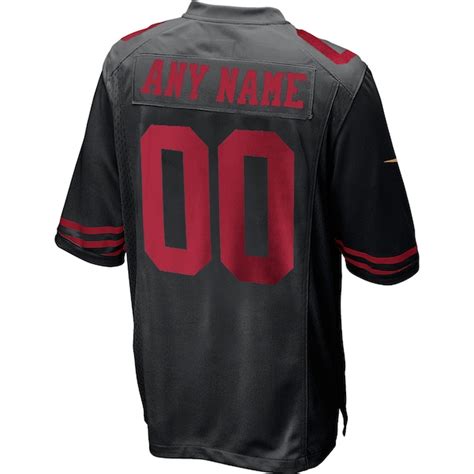 Men's San Francisco 49ers Nike Black Custom Game Jersey - NFLShop.com