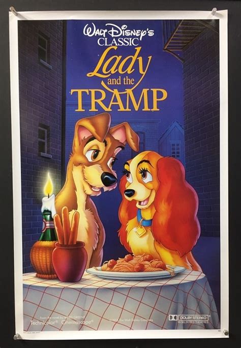 Lady and the Tramp (R1988) – Original One Sheet Disney Movie Poster - Hollywood Movie Posters