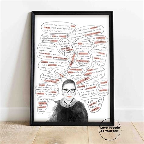 RBG Quotes Print Supreme Court Ruth Bader Ginsburg Notorious - Etsy