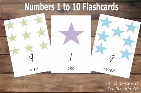 Numbers 1-10 Flashcards - Simple Living. Creative Learning