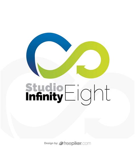 Freepiker | infinity color 8 eight logo