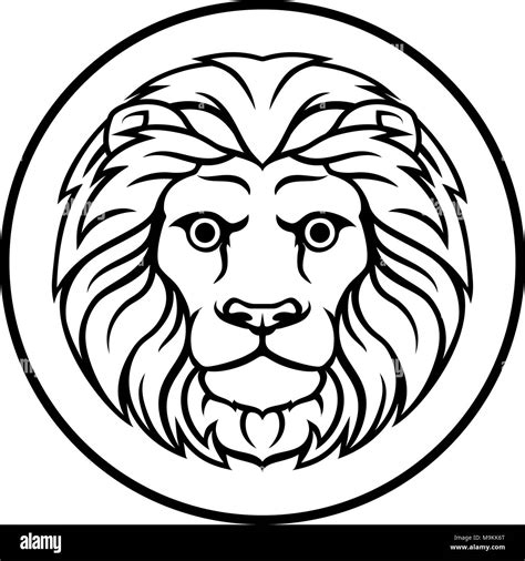 Leo Lion Horoscope Zodiac Sign Stock Vector Image & Art - Alamy