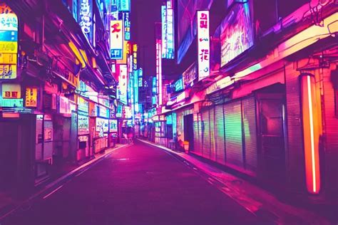 neon tokyo street at night futuristic aesthetic, | Stable Diffusion