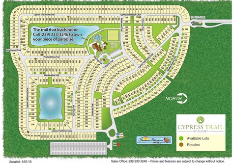 Cypress Trail RV Resort Site Plan | Luxury RV Resort | Fort Myers | Southwest Florida