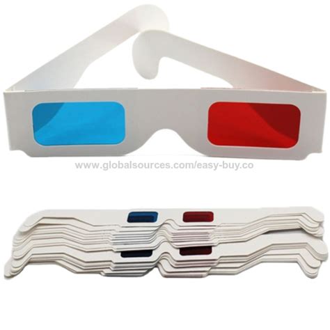 3d Glasses Custom Logo Red Cyan Anaglyph 3d Paper Eye Glasses,red Blue ...