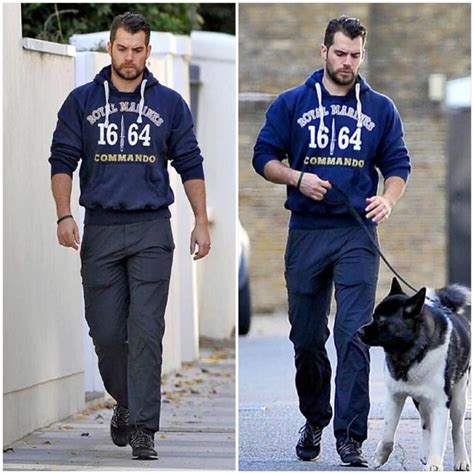 Henry Cavill Fanpage on Instagram: “A man and his dog. Henry seen last week out in London taking ...