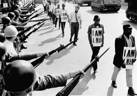 Memphis Sanitation Workers marched during a strike for better wages and ...