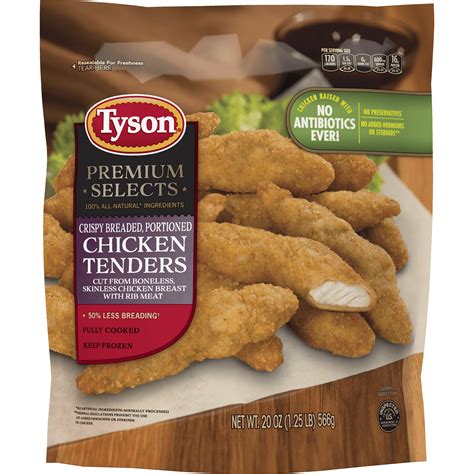 Tyson Premium Selects® Crispy Breaded Portioned Chicken Tenders, 20 oz ...