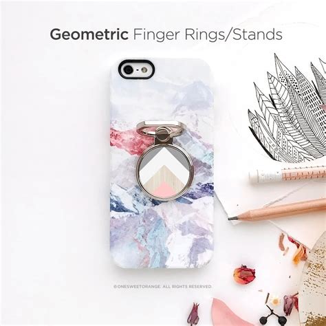 Iphone Ring Stand Geometric Ring Stand Samsung S8 Ring Holder - Etsy