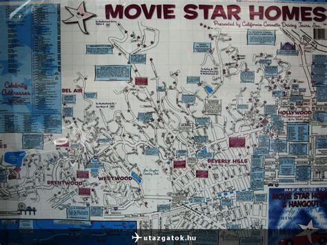 Map Of Celebrity Homes In Hollywood Hills