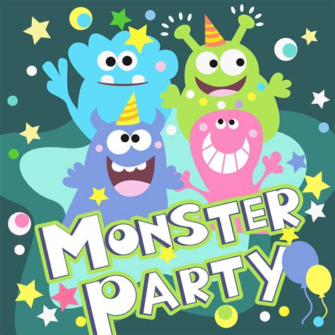 monster party poster 428786 Vector Art at Vecteezy