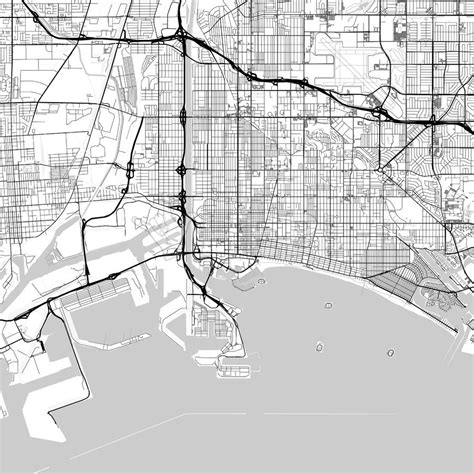 Map of Long Beach, California | HEBSTREITS Sketches | City maps design ...