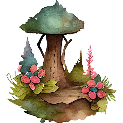 Free Fairy Forest Watercolor Clipart 23209423 PNG with Transparent ...