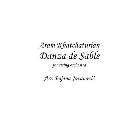 Sabre dance Sheet music - Aram Khatchaturian - for String orchestra