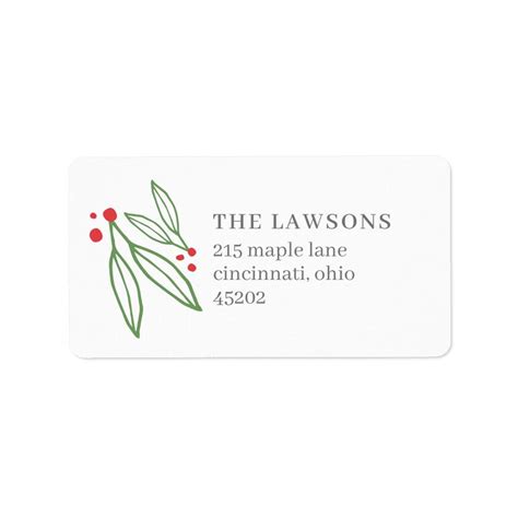 Be Merry Holiday Return Address Label | Zazzle | Custom address labels, Return address labels ...