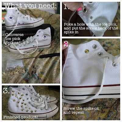 sincerely, truly scrumptious: DIY: Studded Converse