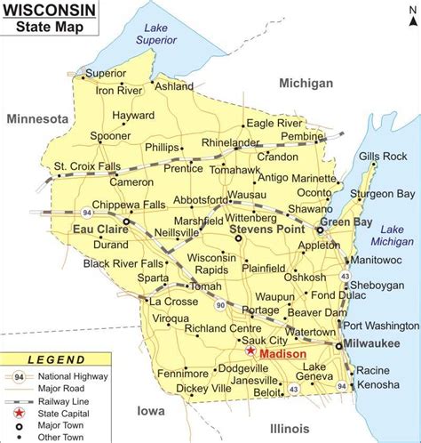 Wisconsin Map With Towns – Interactive Map