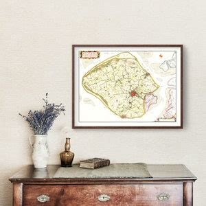 Walcheren Map 1665 Old Map of Walcheren Netherlands Art Vintage Print ...