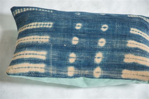 Vintage Indigo Blue Batik Pillow