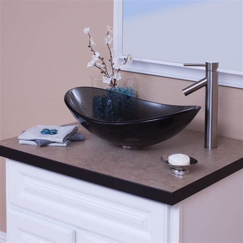 Novatto Glass Oval Vessel Bathroom Sink & Reviews | Wayfair