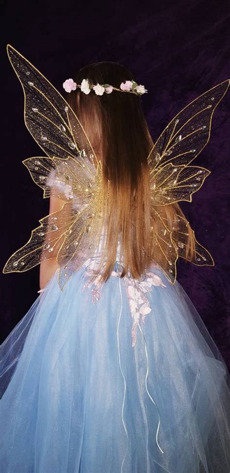 Golden Butterfly Wings Crown Set Fairy Costume Fairytale Wings | Etsy