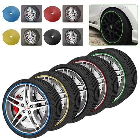 8M Vehicle Car Tuning Alloy Wheel Rim Protectors Tire Guard Line Rubber ...