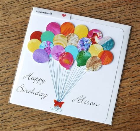 Personalised Birthday Card Handmade Custom Birthday Balloons - Etsy ...