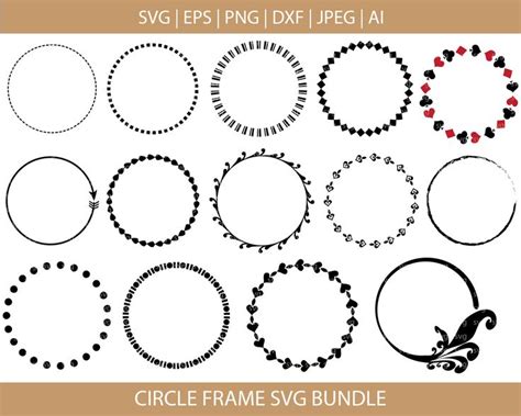 Buy Dotted Circle Frames SVG Bundle Circle Frame Clipart Circle Online in India - Etsy | Circle ...