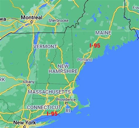 Map of northern portion of Interstate 95 | FWS.gov