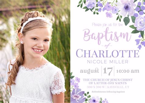 Free Lds Baptism Invitation Template