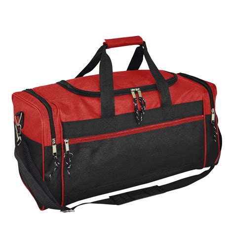 DALIX 21" Blank Sports Duffle Bag Gym Bag Travel Duffel with Adjustable ...