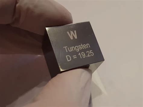 Big TUNGSTEN precision density cube 10 cm3 – 192g