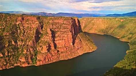 Flaming Gorge's Red Canyon Overlook Is A Brilliant Red At Sunrise