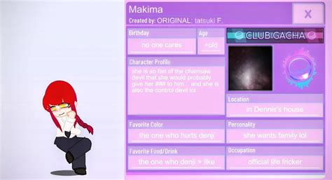 Makima from CSM maybe i do POWER later : r/GachaClub