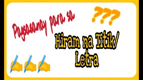 Ano ano ang mga HIRAM NA TITIK? || Mga HALIMBAWA ng salita na ginamitan ng hiram na Titik. - YouTube