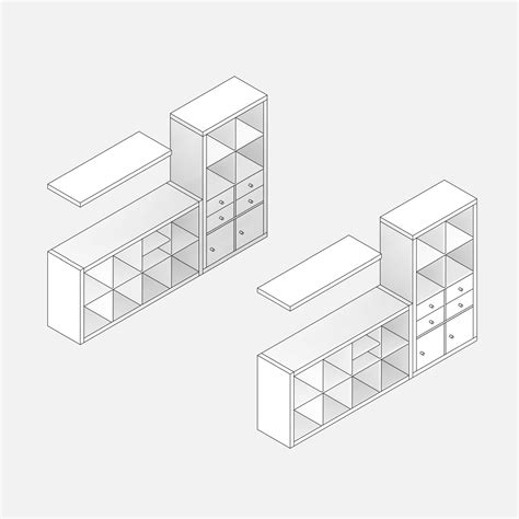 Download FREE IKEA Revit Families KALLAX Shelf Unit Revit
