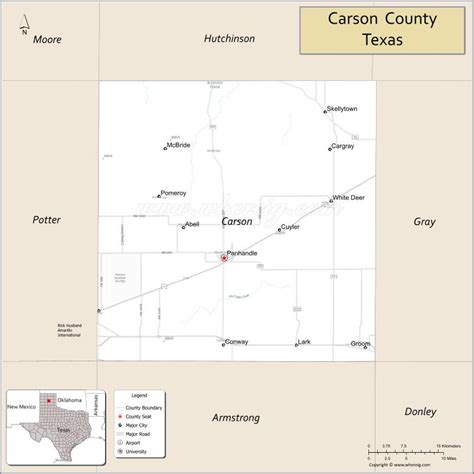 Carson County Map, Texas - Where is Located, Cities, Population, Highways & Facts