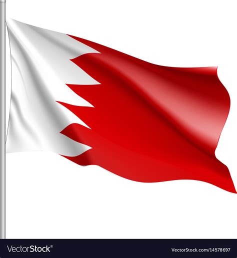 Bahrain national flag Royalty Free Vector Image