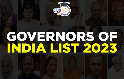 List of Governor of India 2023, Current Governor of India State-wise