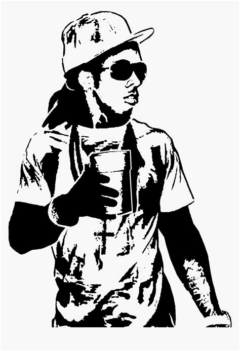 Lil Wayne Clipart Wayne Png - Lil Wayne Black And White Drawing ...