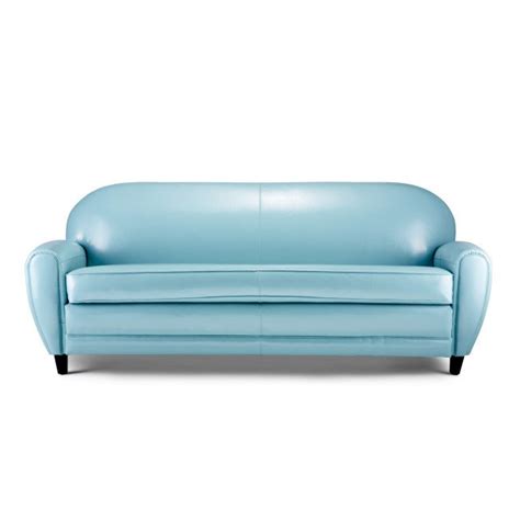 Light Blue Leather Sofa - Home Furniture Design