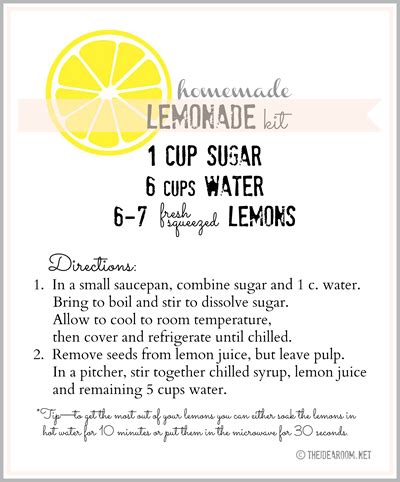 Lemonade Gift Set - The Idea Room | Homemade lemonade recipes, Homemade ...